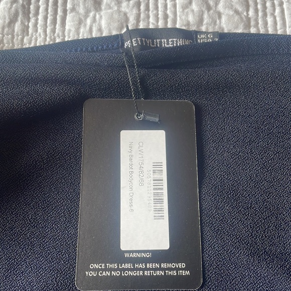 Blue off the shoulder long sleeve mini - Picture 2 of 2